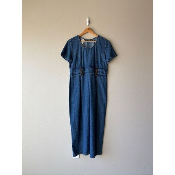 Vintage 90’s Soft Denim Maxi Dress - Picture 5 of 10